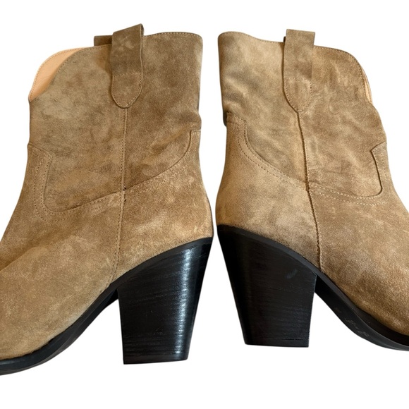 Grungemama Pull On Suede Pointy Toe Mid Calf Western Boots, Sz EU 39 - Picture 7 of 15